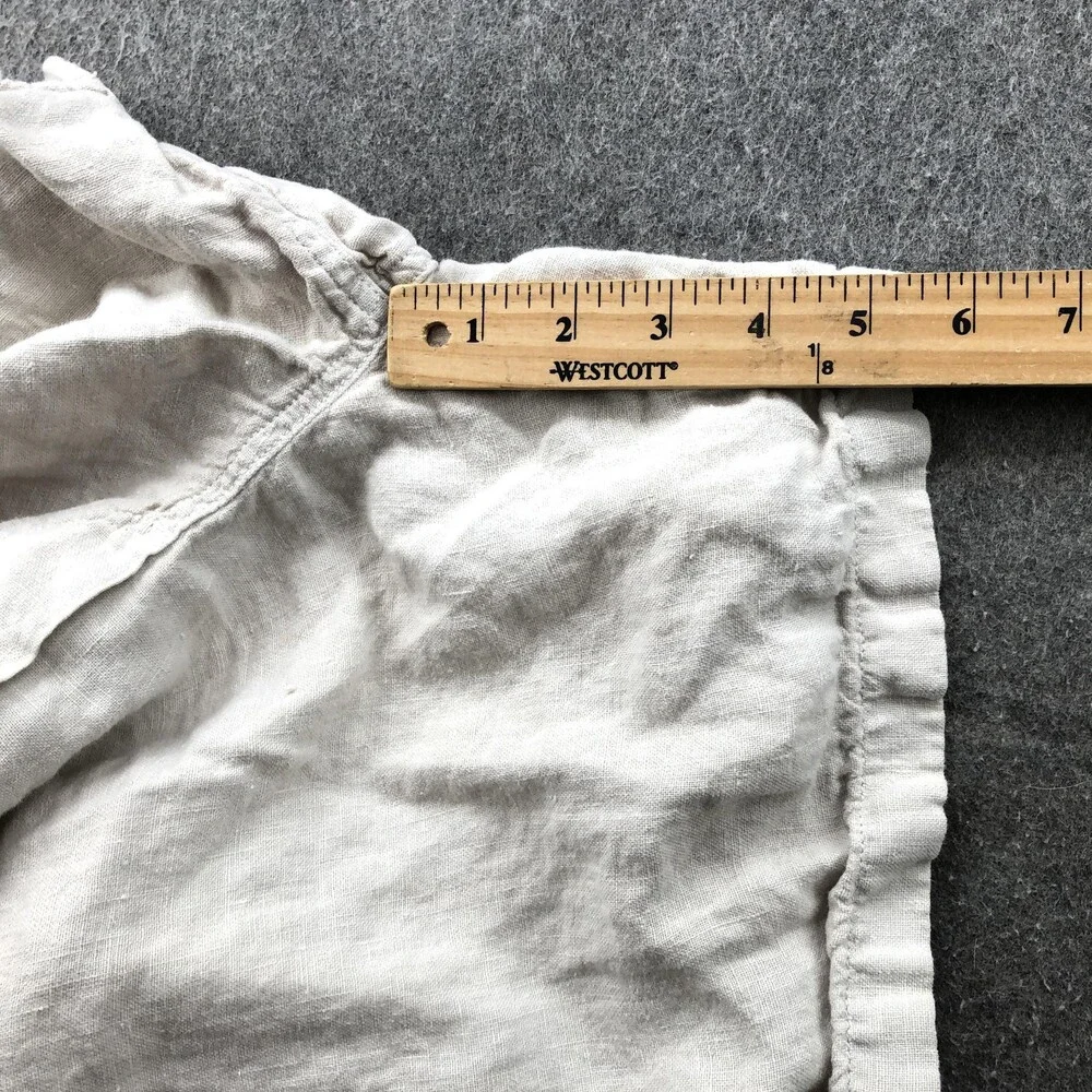 Faherty Shorts Mens Extra Large Beige Linen Drawstring Elastic Waist Casual
